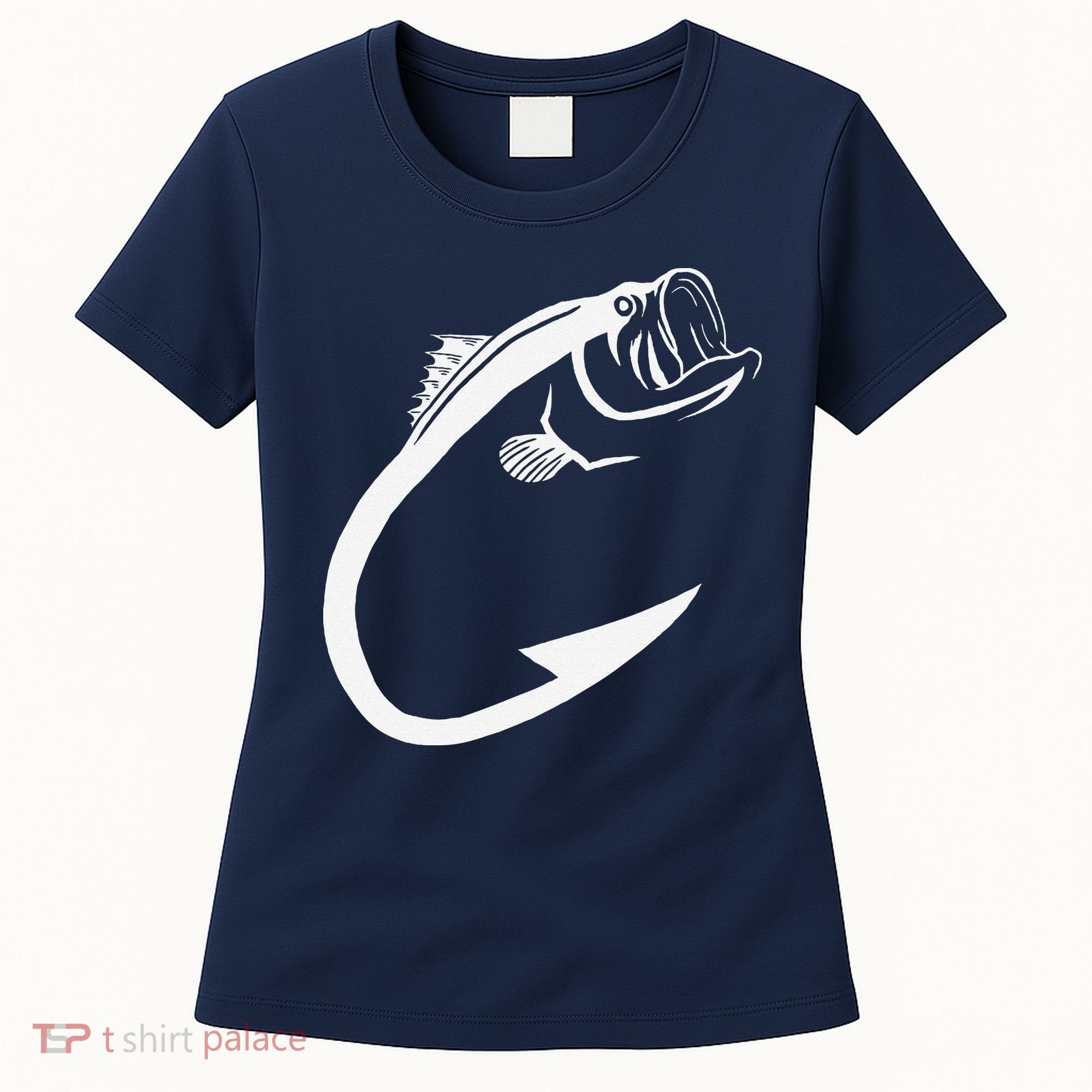 Fish Hook Minimal Art Cool Fishing Lover Art Lover Gift Women's T-Shirt