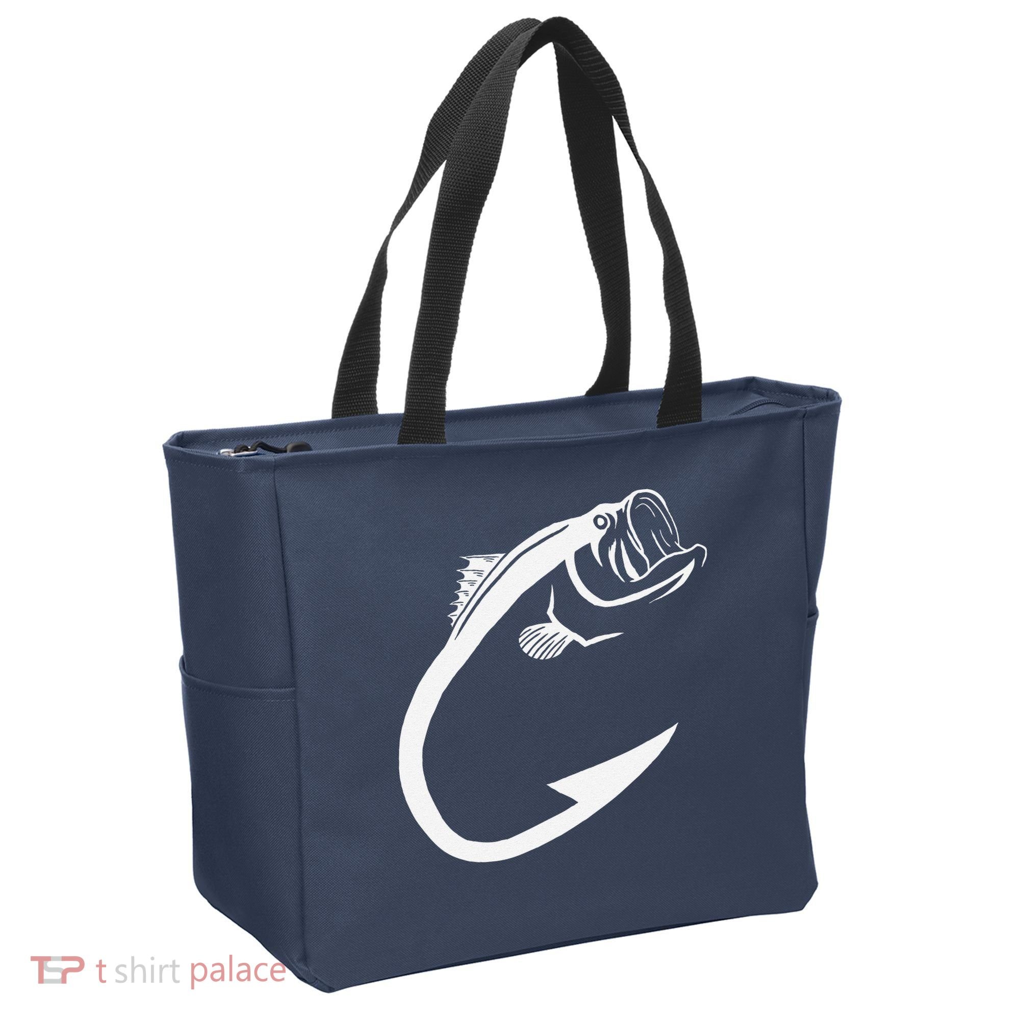 Fish Hook Minimal Art Cool Fishing Lover Art Lover Gift Tote Bag
