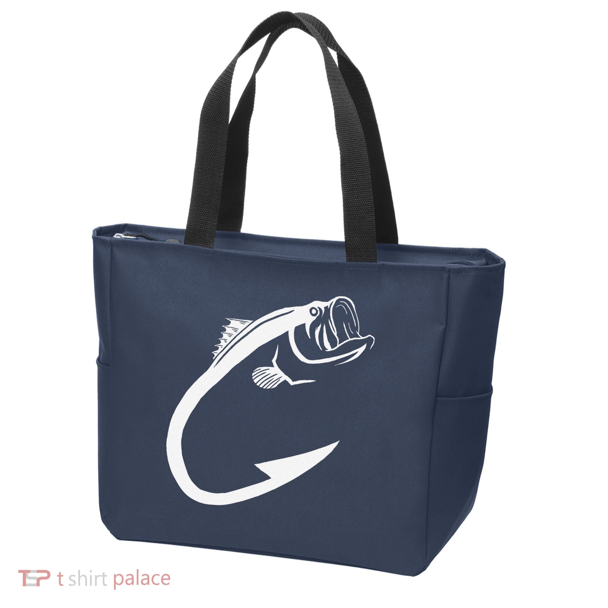 Fish Hook Minimal Art Cool Fishing Lover Art Lover Gift Tote Bag