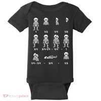 Funny Halloween Math Equations Skeletons Baby Bodysuit thumb 0