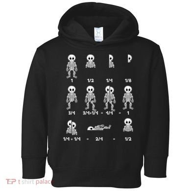 Funny Halloween Math Equations Skeletons Toddler Hoodie