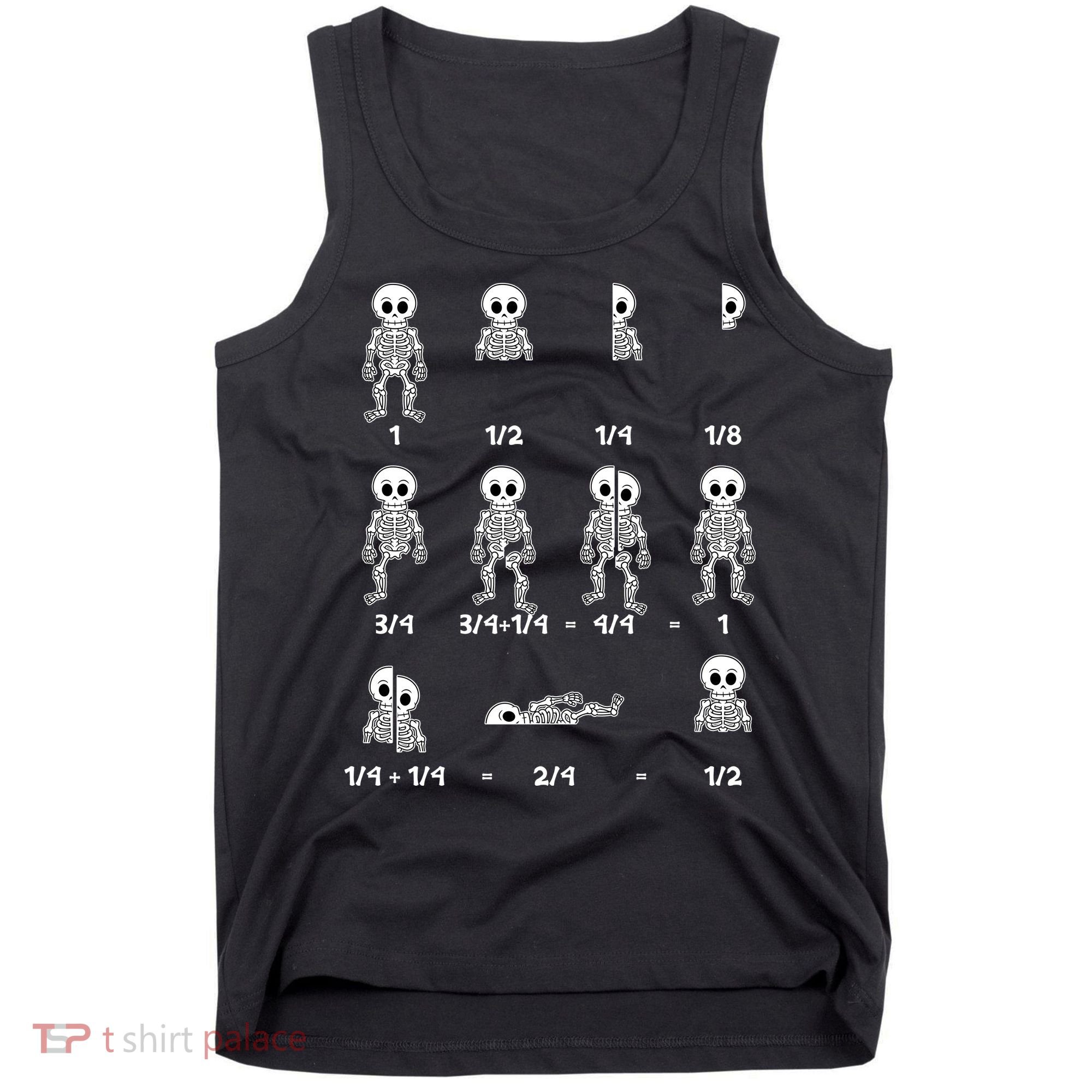 Funny Halloween Math Equations Skeletons Tank Top