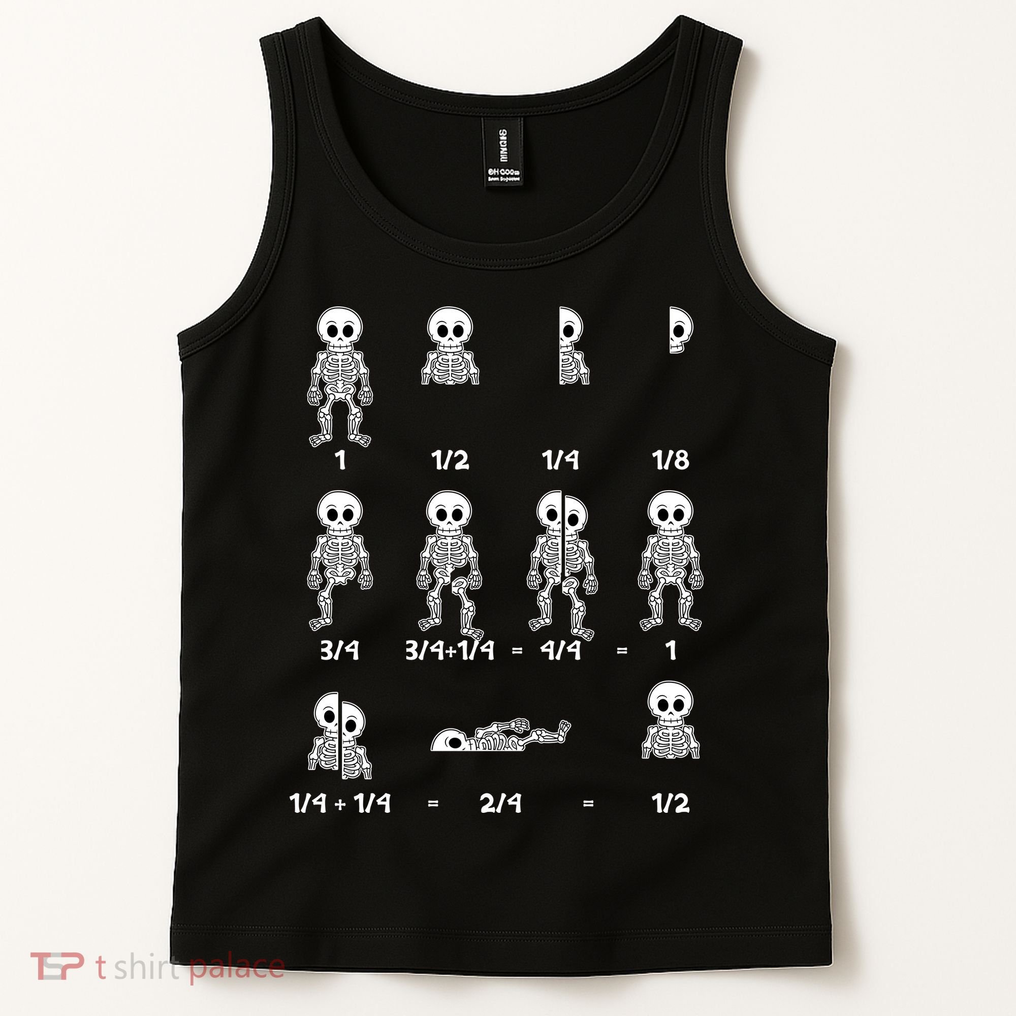 Funny Halloween Math Equations Skeletons Tank Top