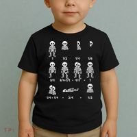 Funny Halloween Math Equations Skeletons Toddler T-Shirt thumb 2