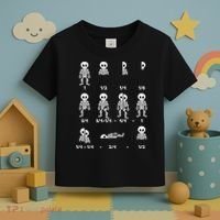 Funny Halloween Math Equations Skeletons Toddler T-Shirt thumb 3