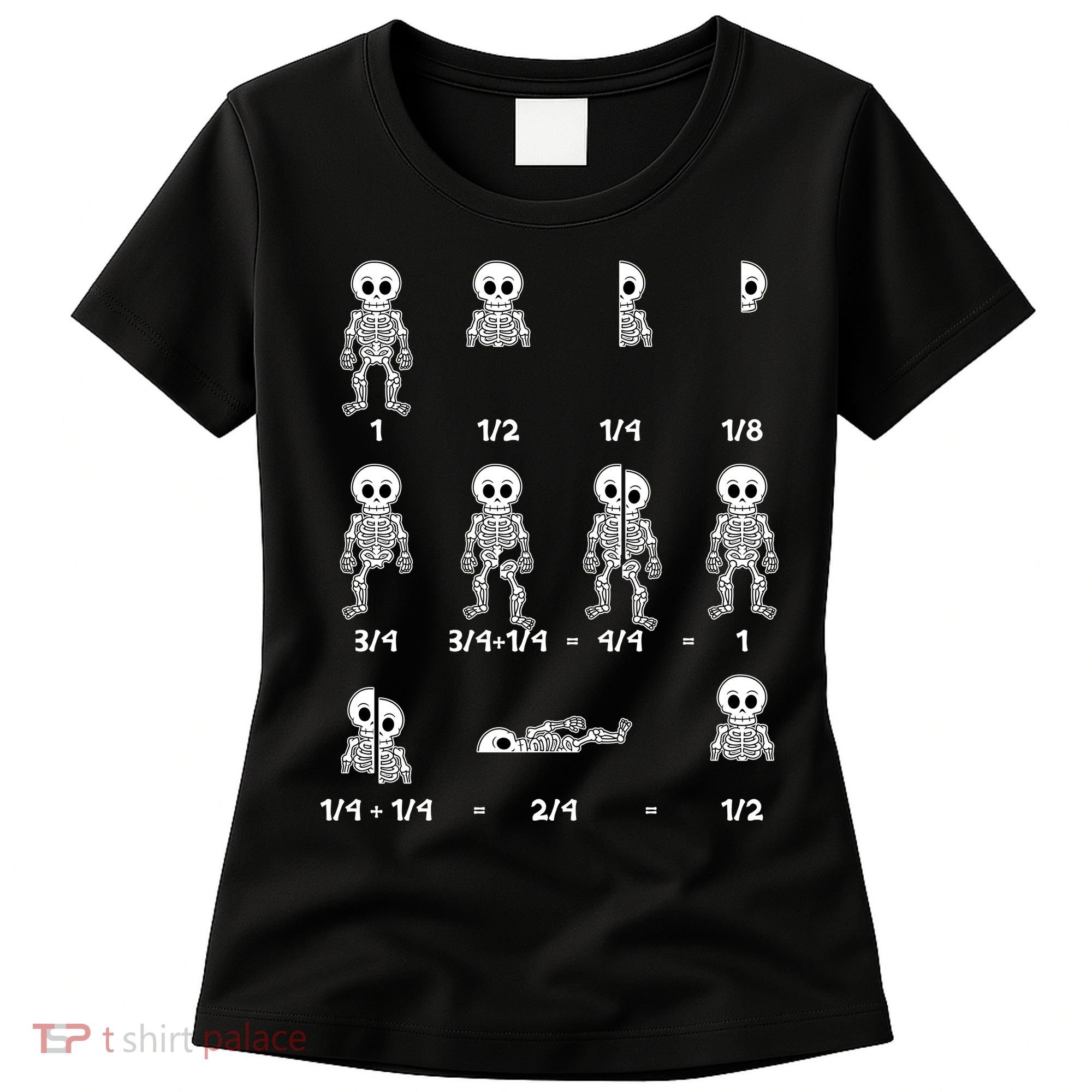 Funny Halloween Math Equations Skeletons Women's T-Shirt
