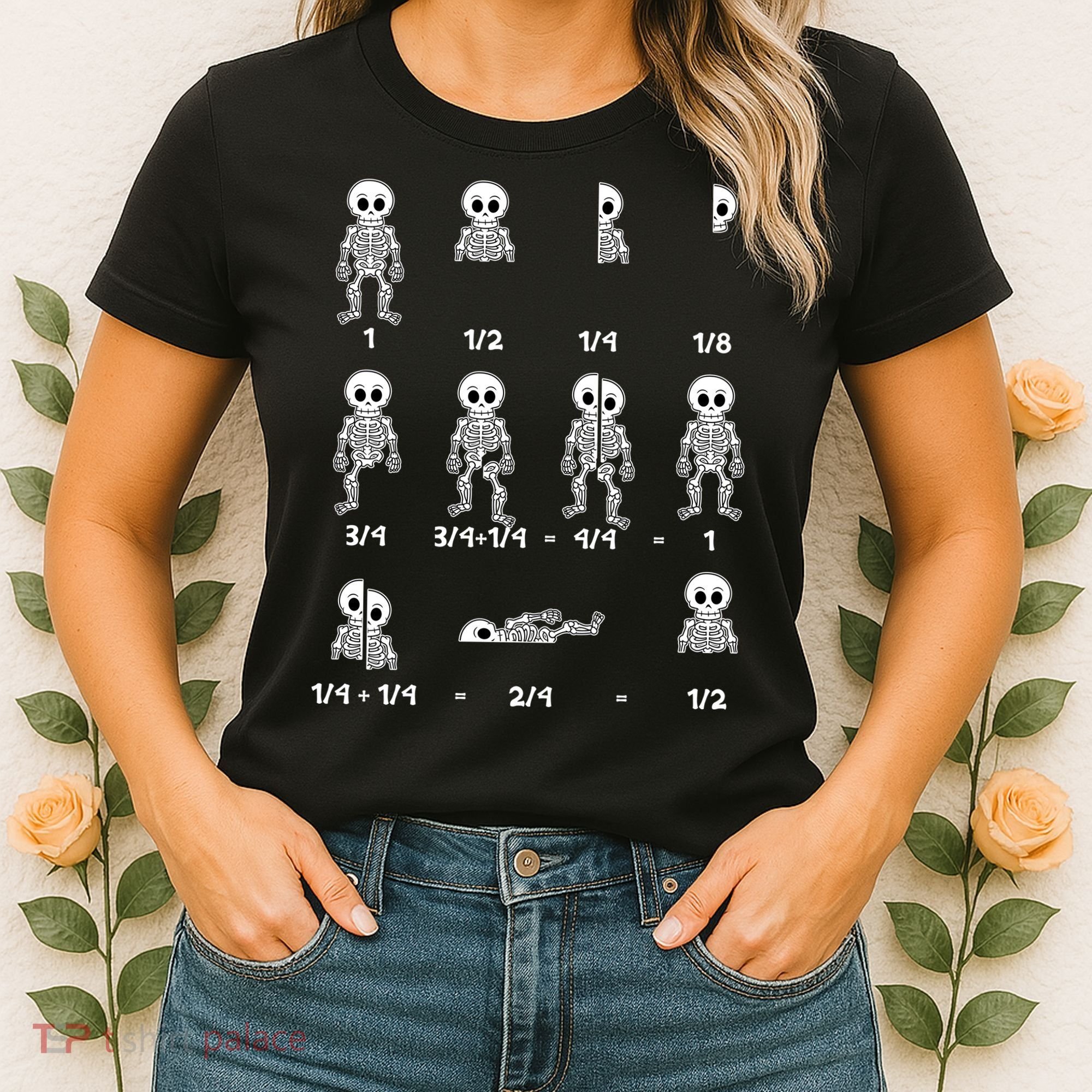 Funny Halloween Math Equations Skeletons Women's T-Shirt