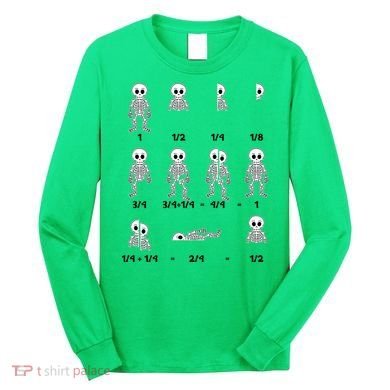 Funny Halloween Math Equations Skeletons Long Sleeve Shirt