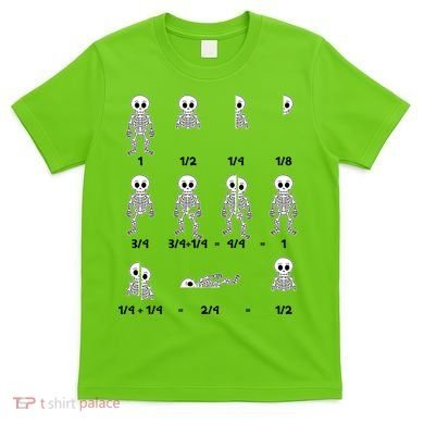 Funny Halloween Math Equations Skeletons T-Shirt