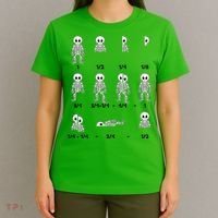 Funny Halloween Math Equations Skeletons T-Shirt thumb 4
