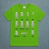 Funny Halloween Math Equations Skeletons T-Shirt thumb 5