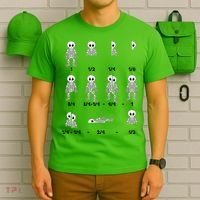 Funny Halloween Math Equations Skeletons T-Shirt thumb 6