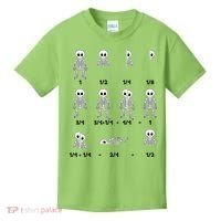 Funny Halloween Math Equations Skeletons Kids T-Shirt thumb 0
