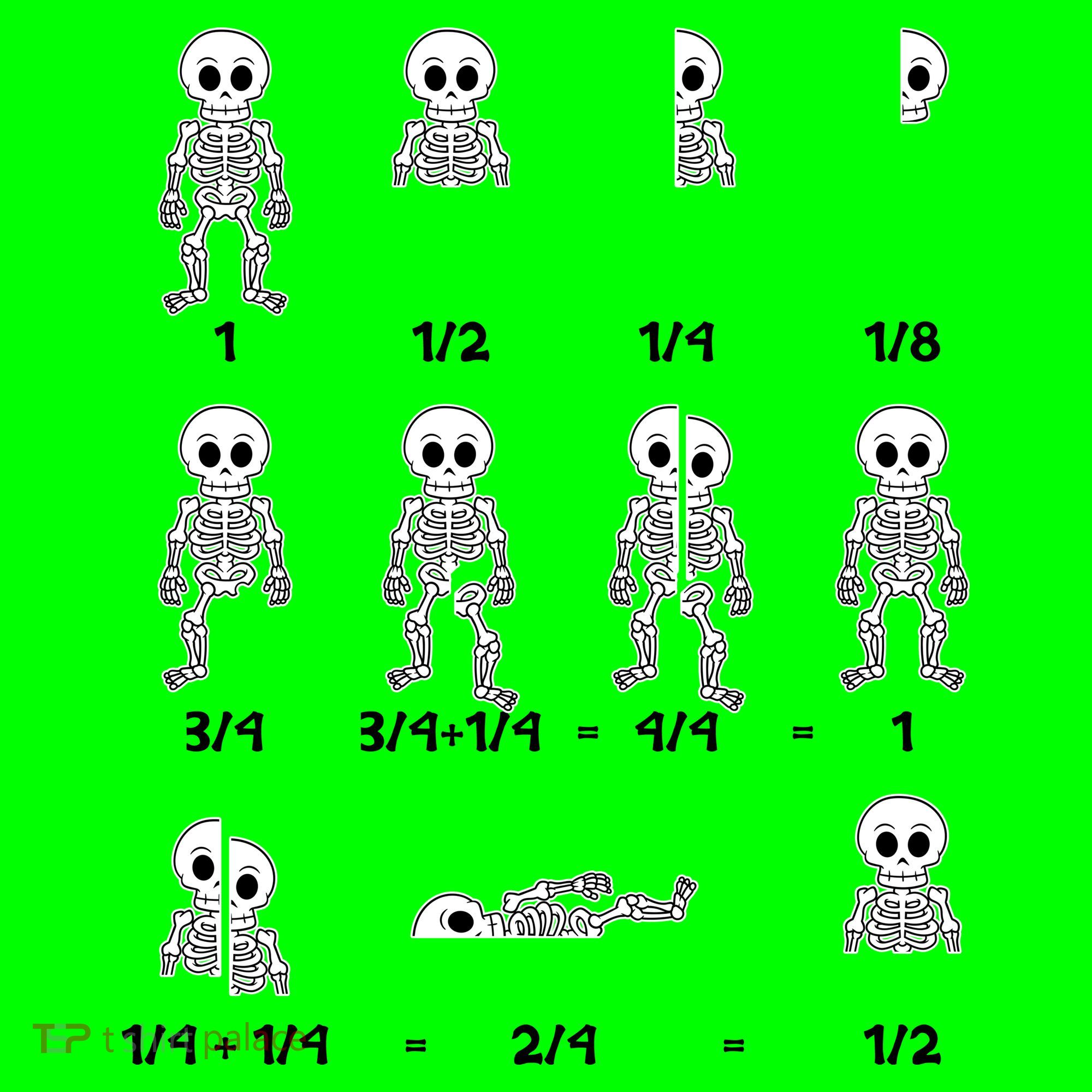 Funny Halloween Math Equations Skeletons Kids T-Shirt