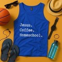 Funny Homeschool Mom Jesus Coffee Homeschool Homeschooling Tank Top thumb 4