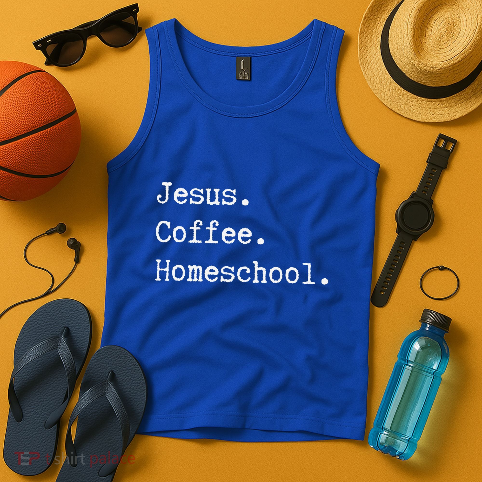 Funny Homeschool Mom Jesus Coffee Homeschool Homeschooling Tank Top