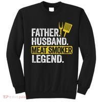 Father Husband Meat Smoker Legend Grilling Dad Meat Smoking Sweatshirt thumb 0