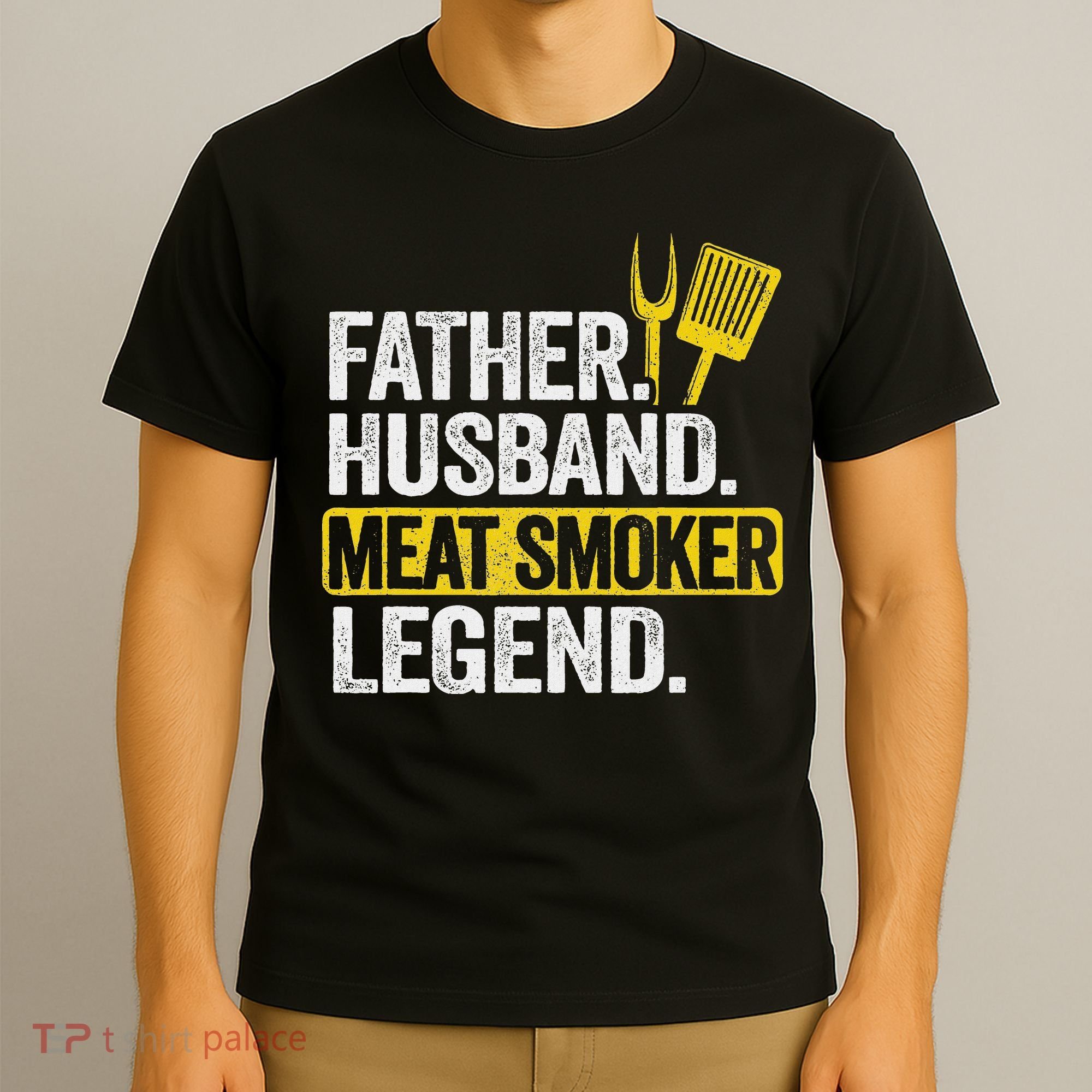Father Husband Meat Smoker Legend Grilling Dad Meat Smoking T-Shirt