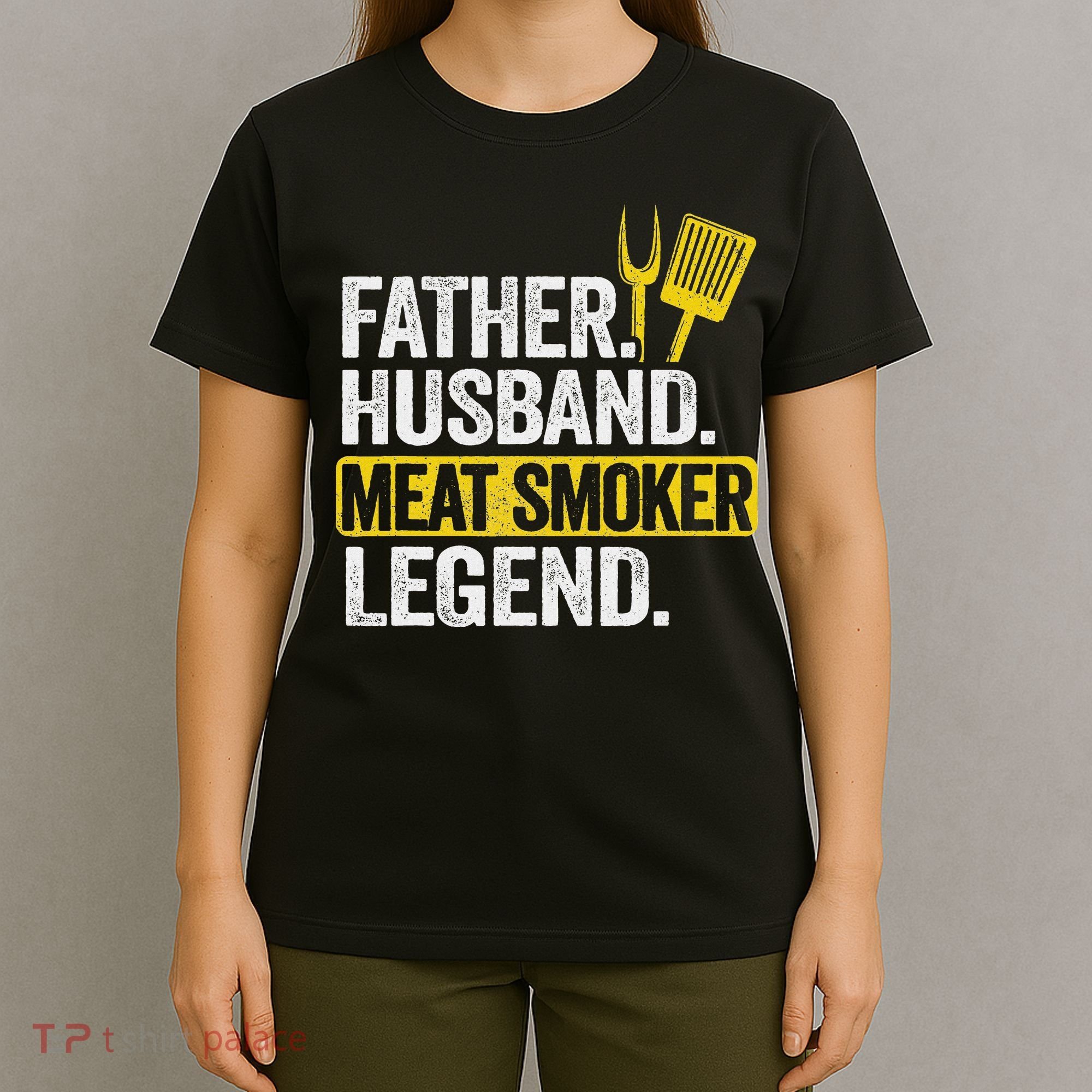 Father Husband Meat Smoker Legend Grilling Dad Meat Smoking T-Shirt