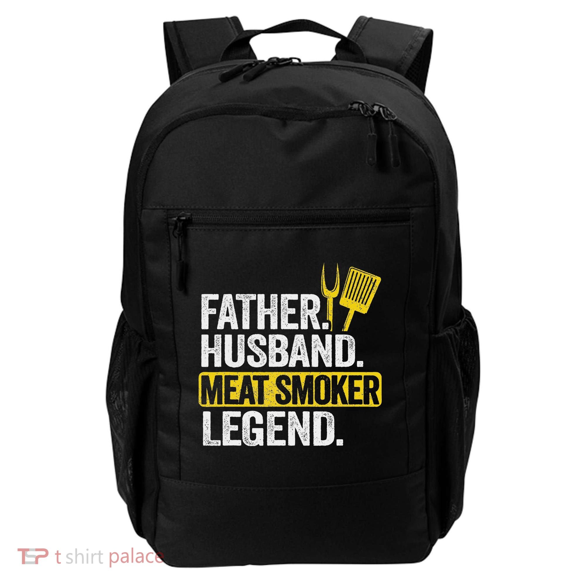 Father Husband Meat Smoker Legend Grilling Dad Meat Smoking Backpack