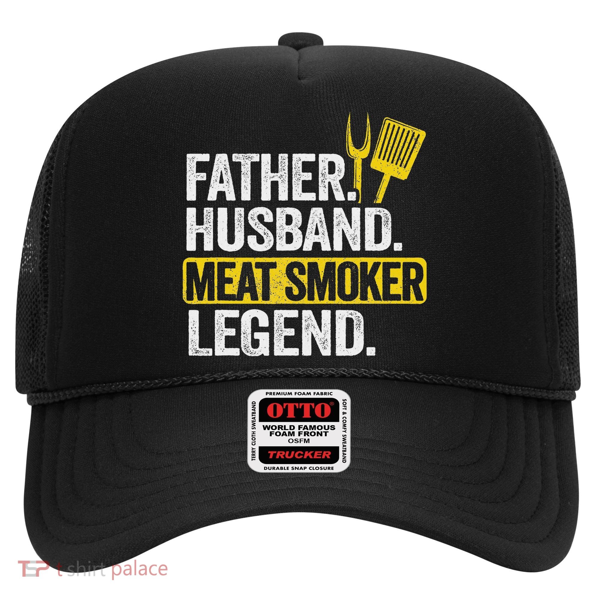 Father Husband Meat Smoker Legend Grilling Dad Meat Smoking Hat