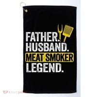 Father Husband Meat Smoker Legend Grilling Dad Meat Smoking Golf Towel thumb 0