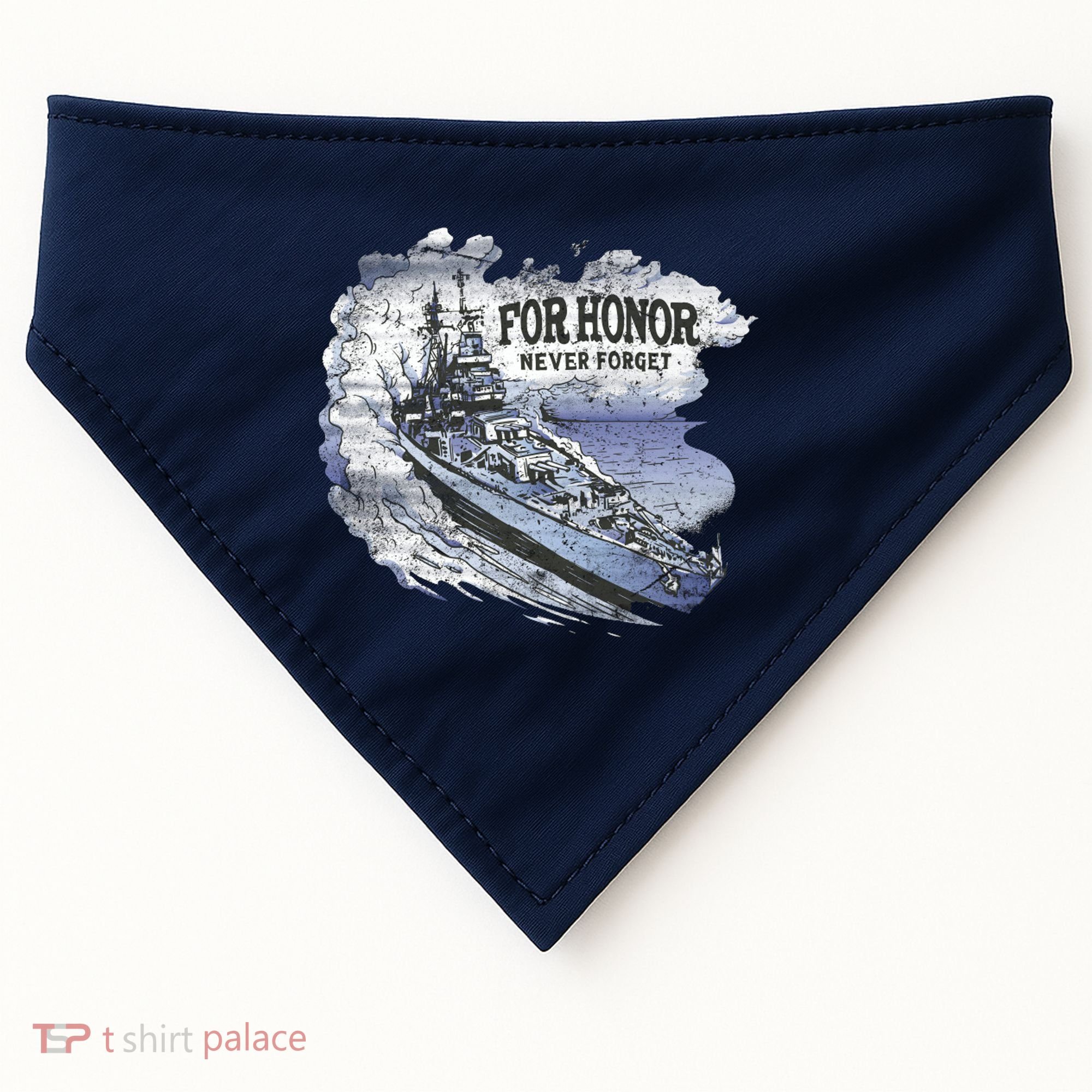 For Honor Never Forget Navy Seals Ship USA-Made Doggie Bandana