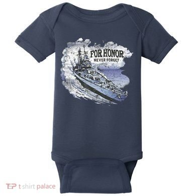 For Honor Never Forget Navy Seals Ship Baby Bodysuit