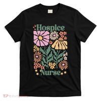 Floral Hospice Nurse Health Care T-Shirt thumb 0