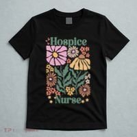 Floral Hospice Nurse Health Care T-Shirt thumb 5
