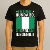 Father Husband Nigeria Father's Day Proud Dad Family Lover  T-Shirt thumb 3