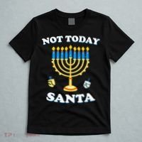 Funny Hanukkah Not Today Santa Jewish Chanukah  T-Shirt thumb 5