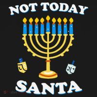 Funny Hanukkah Not Today Santa Jewish Chanukah Mousepad thumb 1