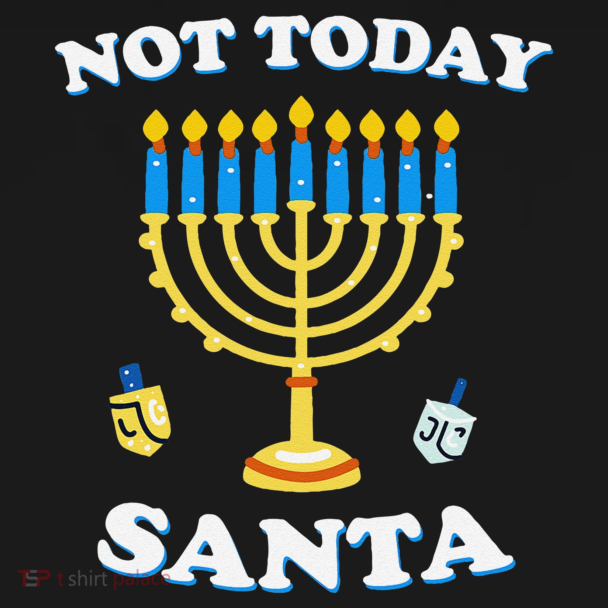 Funny Hanukkah Not Today Santa Jewish Chanukah Women's Tank Top
