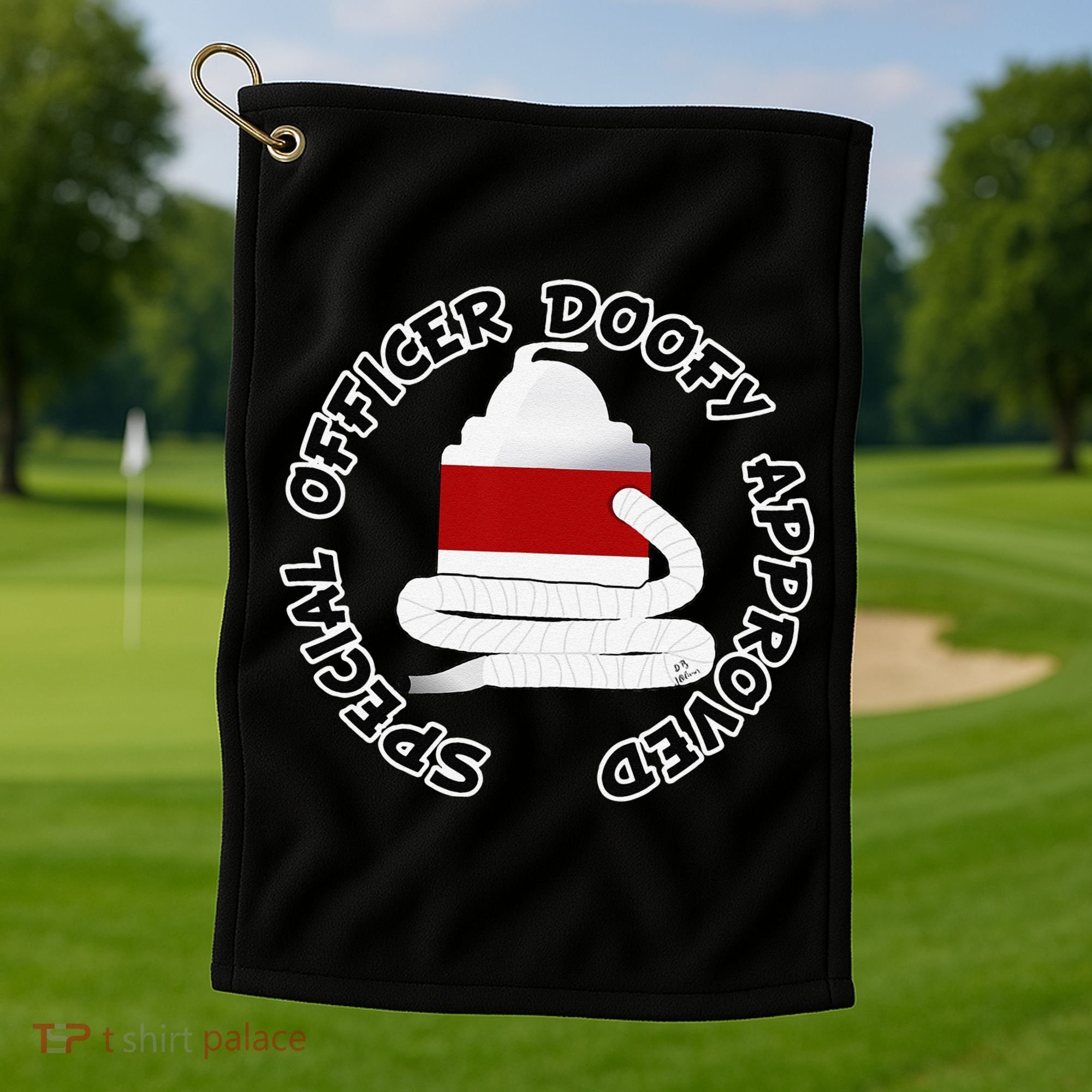 Funny Halloween Officer Doofy Costume Halloween Gift Golf Towel