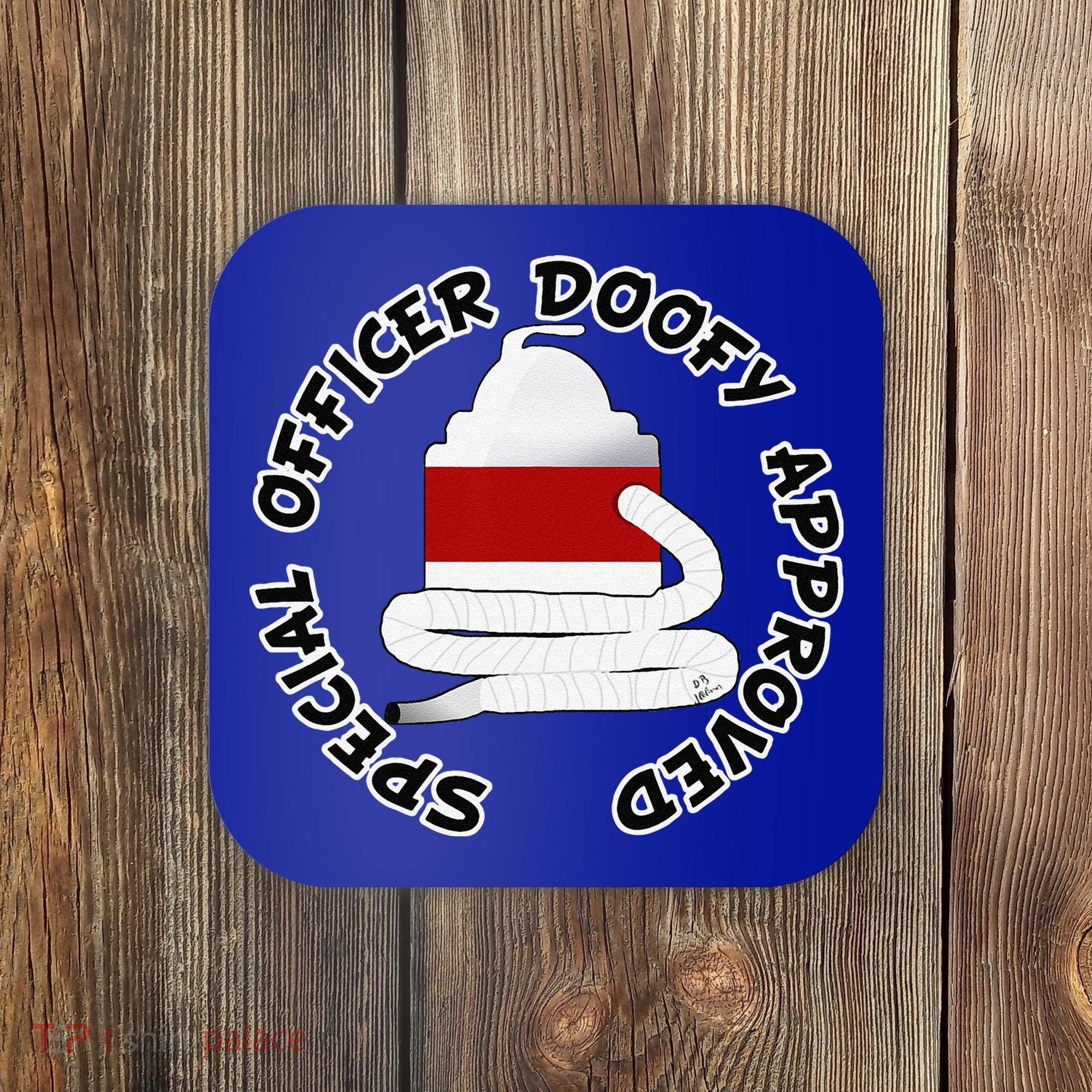 Funny Halloween Officer Doofy Costume Halloween Gift Coaster