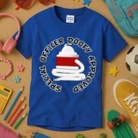 Funny Halloween Officer Doofy Costume Halloween Gift Kids T-Shirt thumb 3