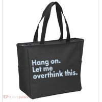 Funny Hang On Let Me Overthink This Tote Bag thumb 2