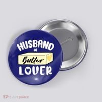 Funny Husband Of Butter Lover Matching Group Button thumb 0