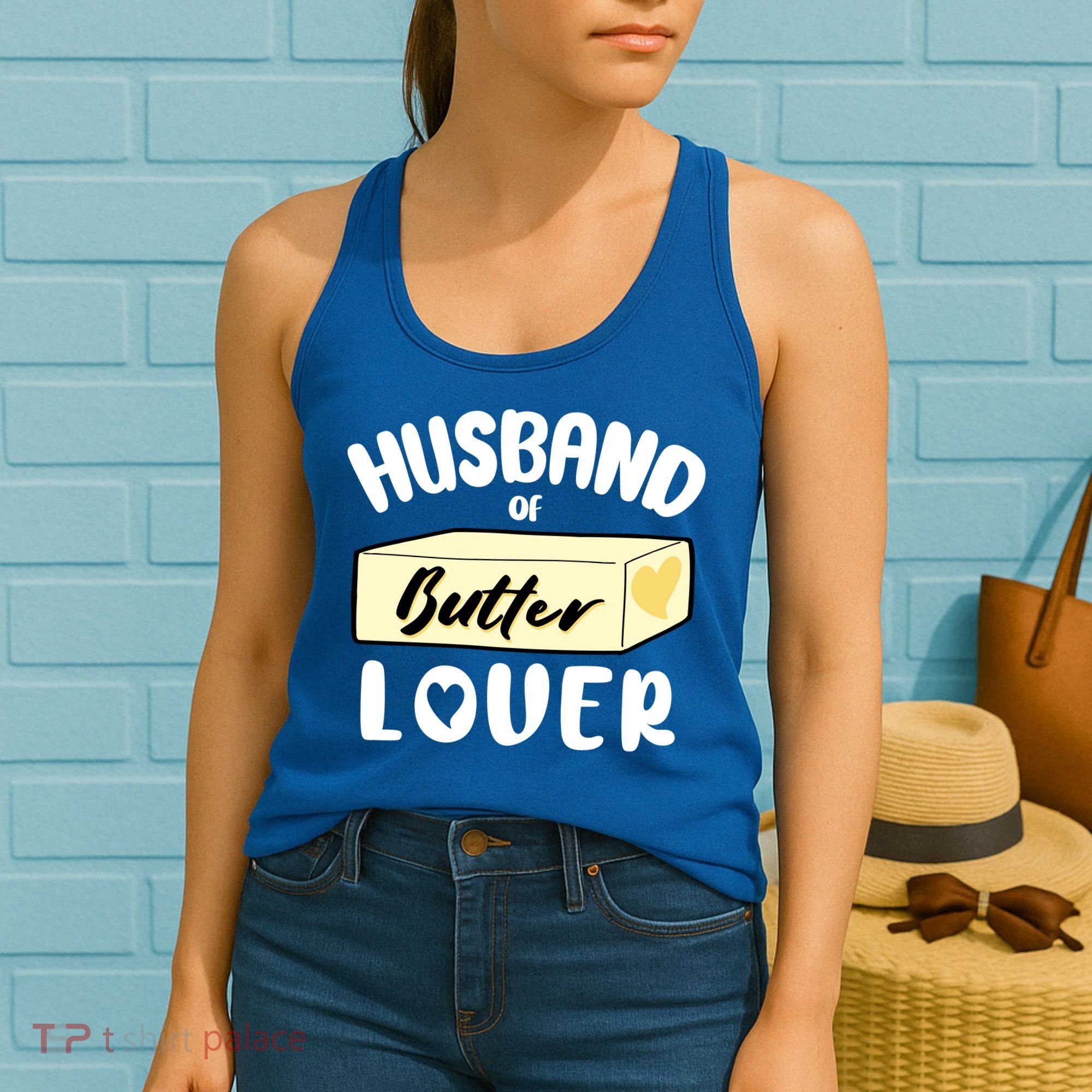 Funny Husband Of Butter Lover Matching Group Women's Tank Top