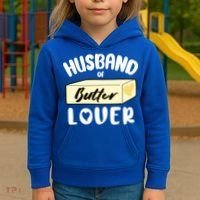 Funny Husband Of Butter Lover Matching Group Kids Hoodie thumb 3
