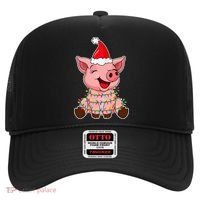 Festive Holiday Pig with Santa Hat Hilarious Gift Hat thumb 0