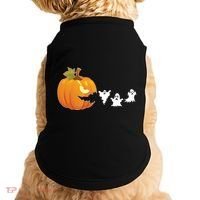 Funny Halloween Pac Man Pumpkin Ghost Doggie Tank thumb 0