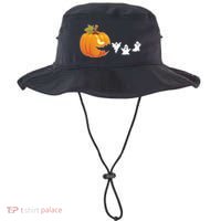 Funny Halloween Pac Man Pumpkin Ghost Bucket Hat thumb 0
