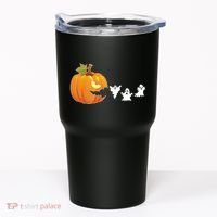 Funny Halloween Pac Man Pumpkin Ghost Tumbler thumb 0