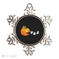 Funny Halloween Pac Man Pumpkin Ghost Ornament thumb 0