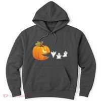 Funny Halloween Pac Man Pumpkin Ghost Hoodie thumb 0