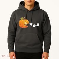 Funny Halloween Pac Man Pumpkin Ghost Hoodie thumb 2