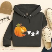 Funny Halloween Pac Man Pumpkin Ghost Hoodie thumb 4