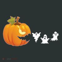 Funny Halloween Pac Man Pumpkin Ghost Sweatshirt thumb 2